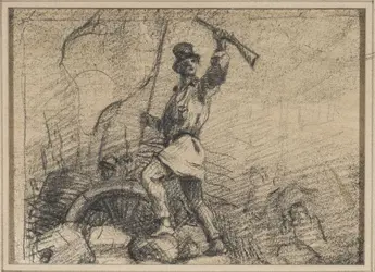 <em>Révolutionnaire sur une barricade</em>, G. Courbet - crédits : Musée Carnavalet/ Roger-Viollet