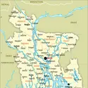 Bangladesh : carte administrative - crédits : Encyclopædia Universalis France