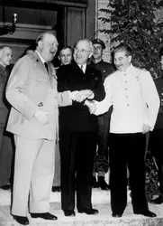 Conférence de Potsdam, 1945 - crédits : Keystone/ Hulton Archive/ Getty Images