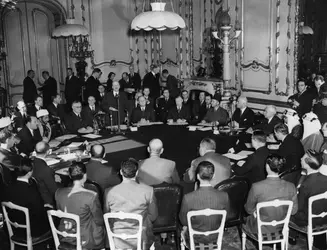Conférence sur la Palestine, 1946 - crédits : Hulton Archive/ Getty Images