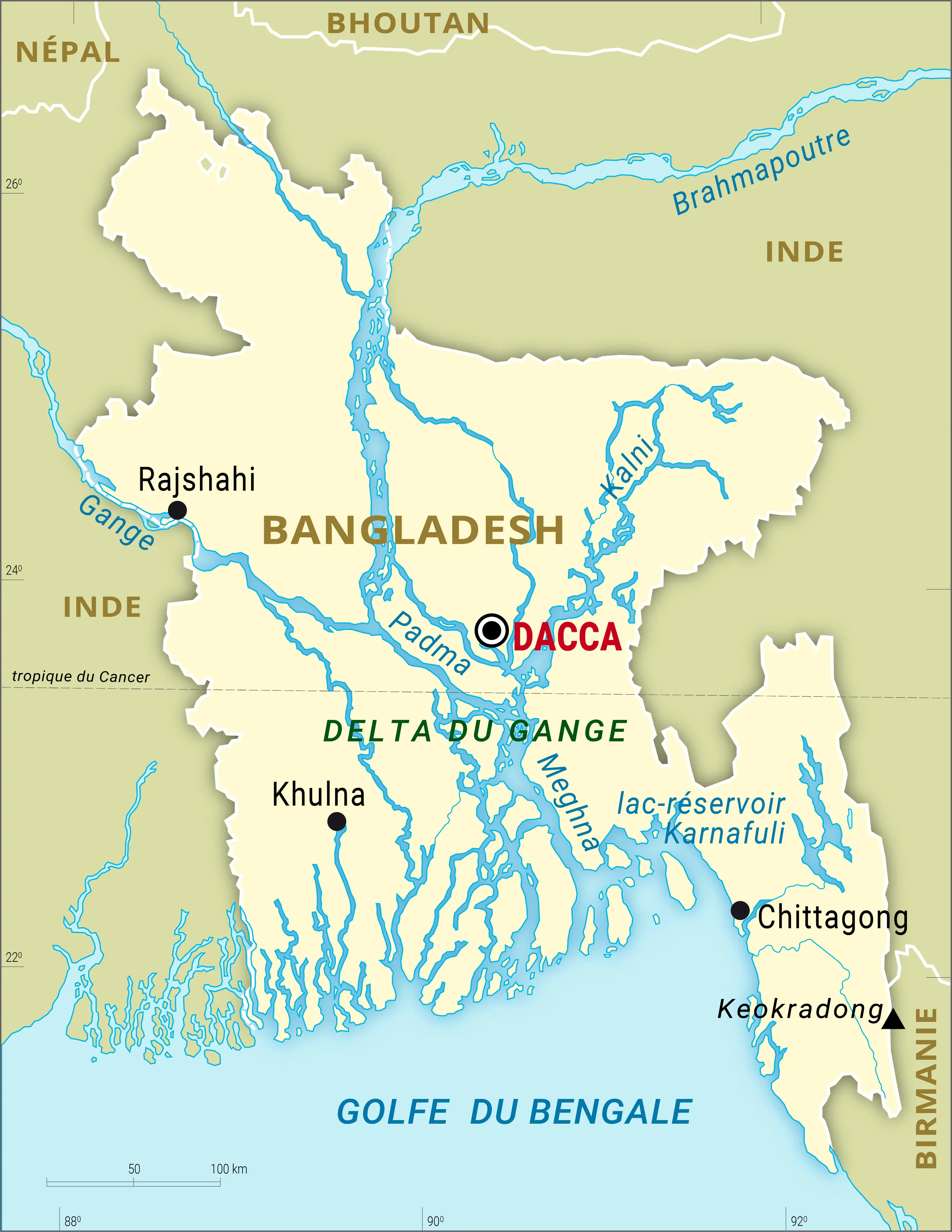 Bangladesh : carte générale