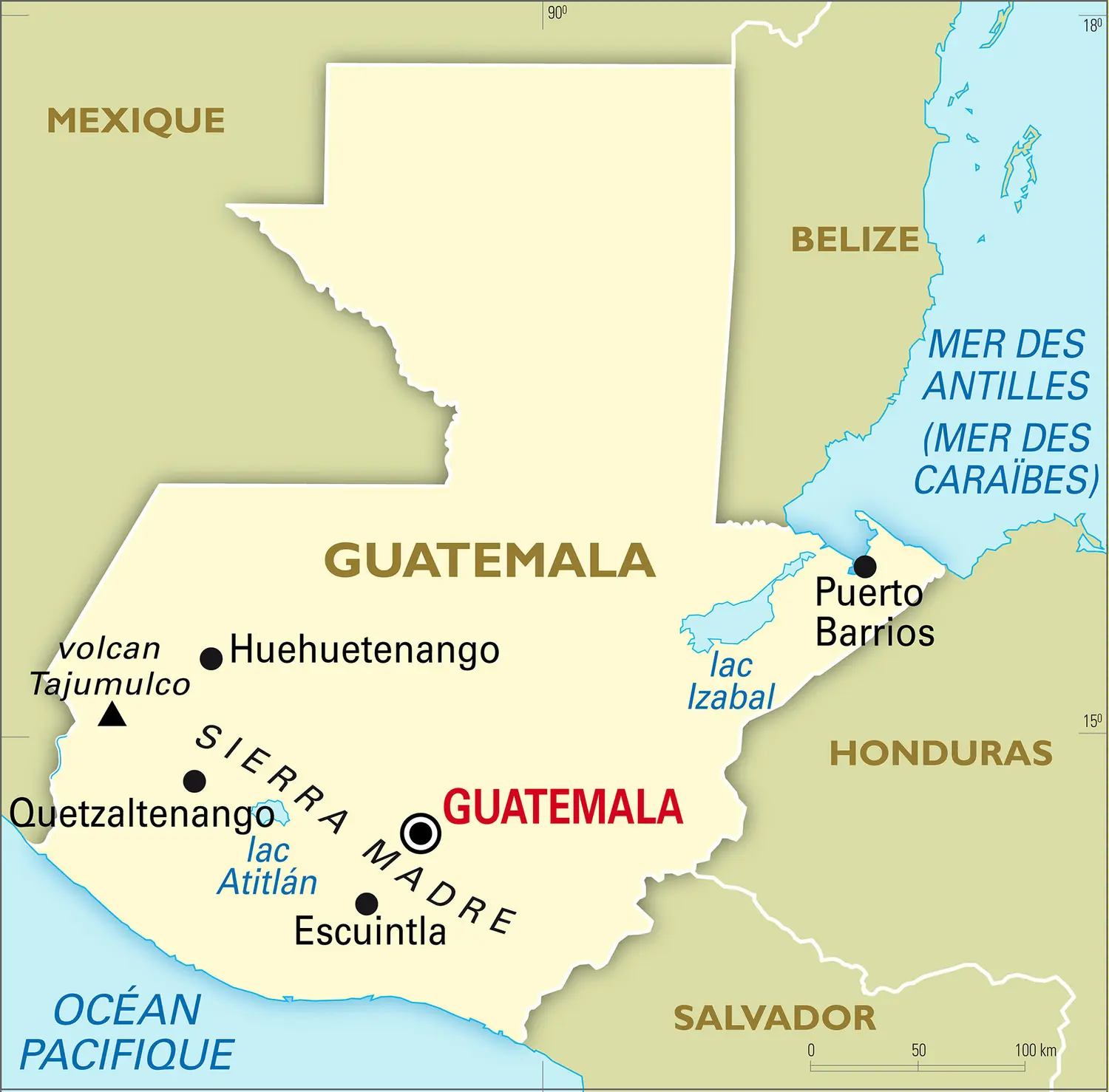 Guatemala : carte générale