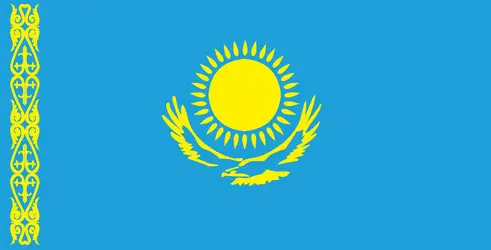 Kazakhstan : drapeau - crédits : Encyclopædia Universalis France