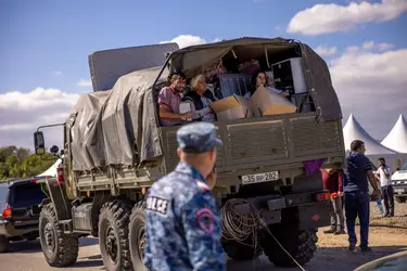 Exode des Arméniens du Haut-Karabakh, 2023 - crédits : Anthony Pizzoferrato/ Middle East Images/ AFP