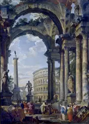 <it>Capriccio</it>, G. P. Pannini - crédits : Ashmolean Museum/ Heritage Images/ Getty Images