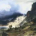 <em>A Storm in the Rocky Mountains. Mt. Rosalie</em> (<em>Orage dans les montagnes Rocheuses</em>), A. Bierstadt - crédits : Geoffrey Clements/ Corbis Historical/ VCG/ Getty Images