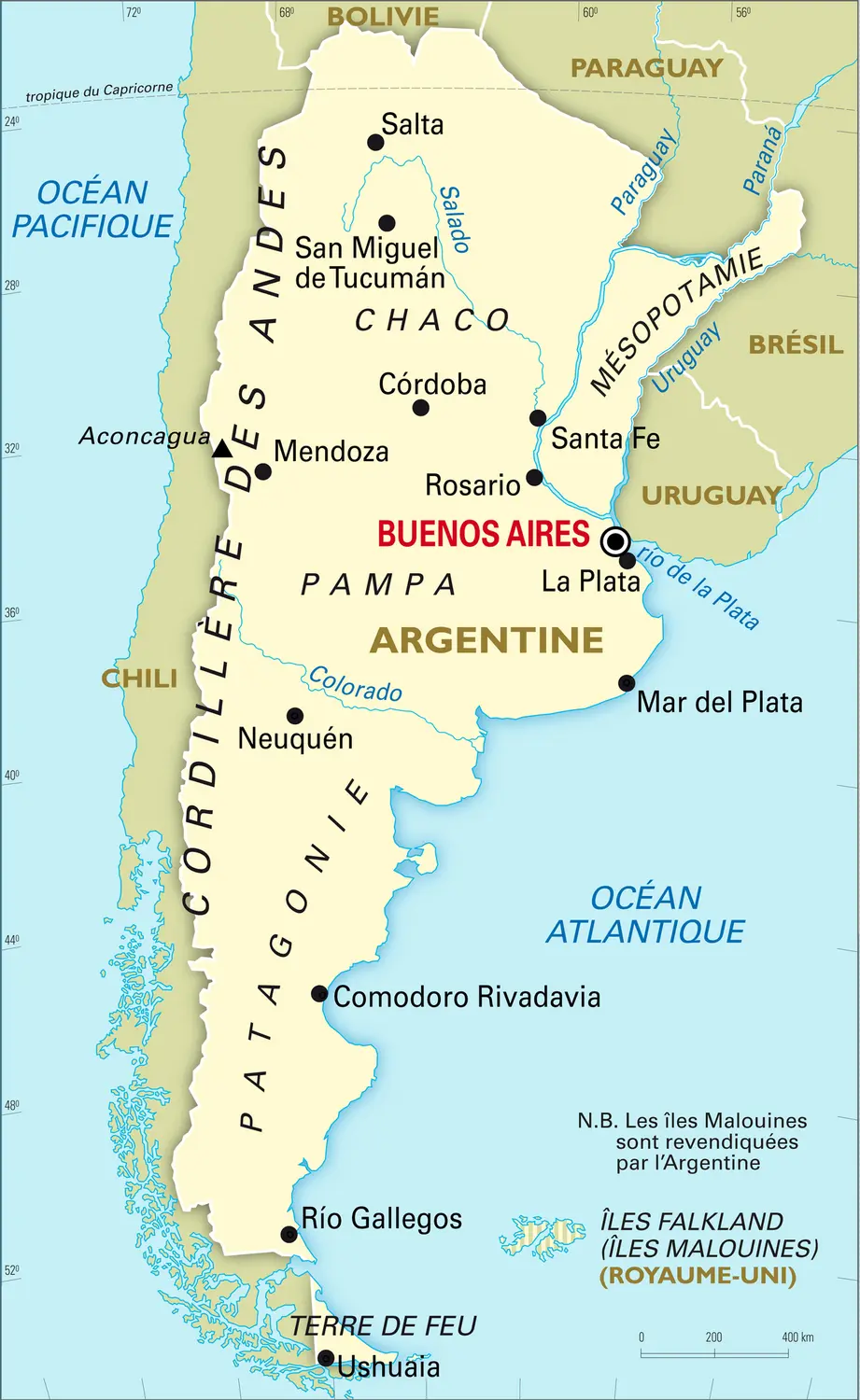 Argentine : carte générale