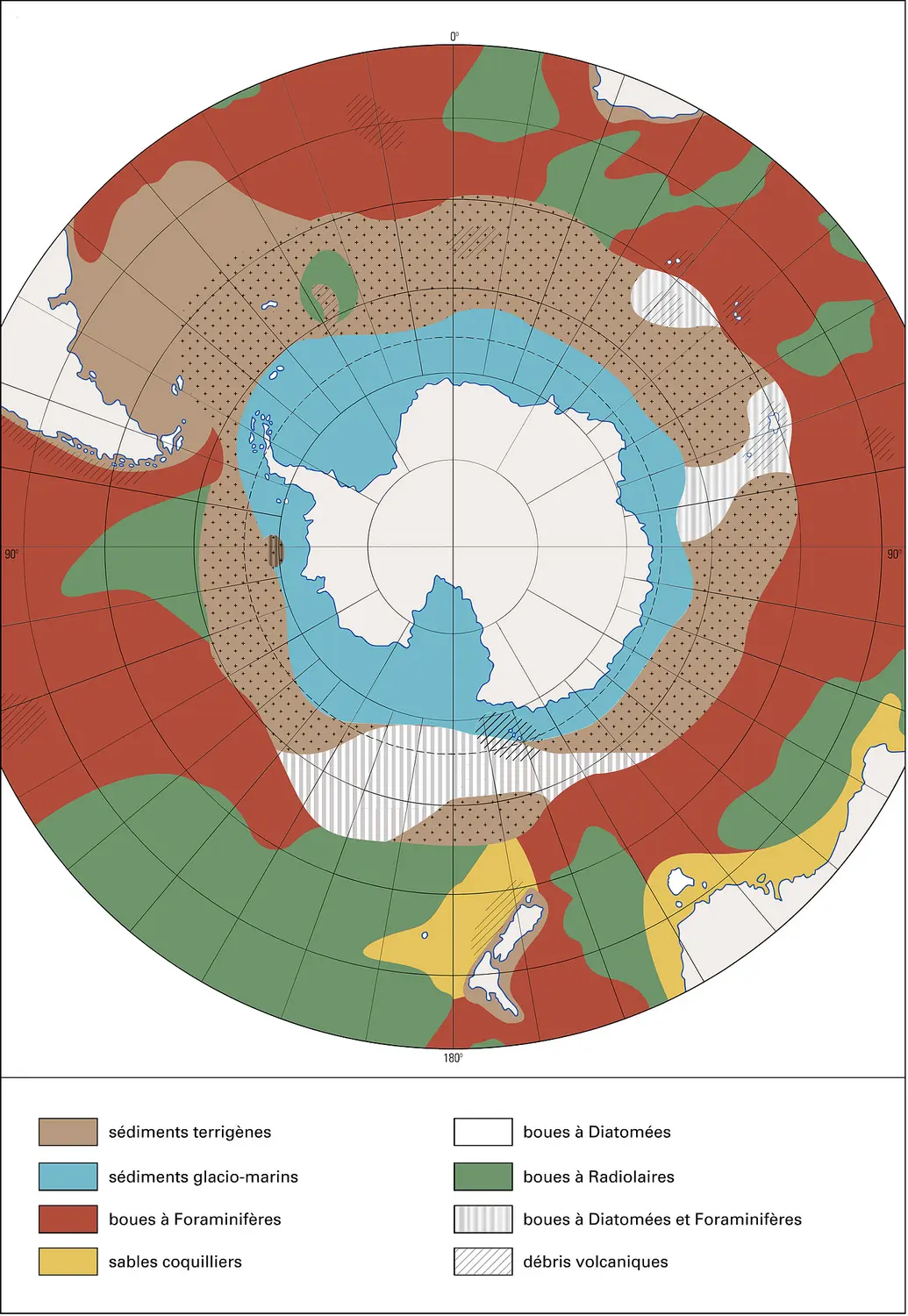 Océan Austral : les sédiments