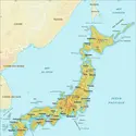 Japon : carte physique - crédits : Encyclopædia Universalis France
