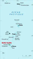 Tonga : carte physique - crédits : Encyclopædia Universalis France