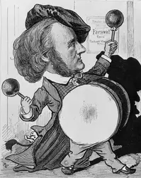 Caricature de Wagner - crédits : Rischgitz/ Hulton Archive/ Getty Images