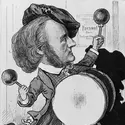 Caricature de Wagner - crédits : Rischgitz/ Hulton Archive/ Getty Images