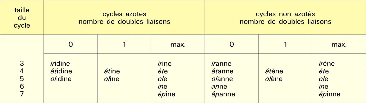 Nomenclature : racine et suffixe