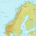 Norvège : carte physique - crédits : Encyclopædia Universalis France