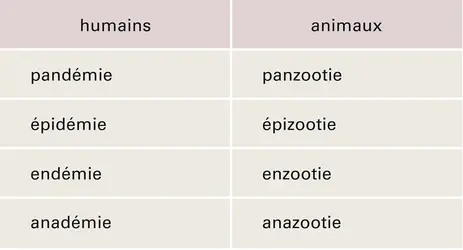 Maladies transmissibles : vocabulaire épidémiologique - crédits : Encyclopædia Universalis France