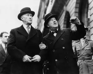 André François-Poncet et Konrad Adenauer, 1951 - crédits : Keystone/ Hulton Archive/ Getty Images