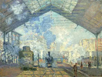 <it><em>La Gare Saint-Lazare</em></it>, C. Monet - crédits : Universal History Archive/ Universal Images Group/ Getty Images