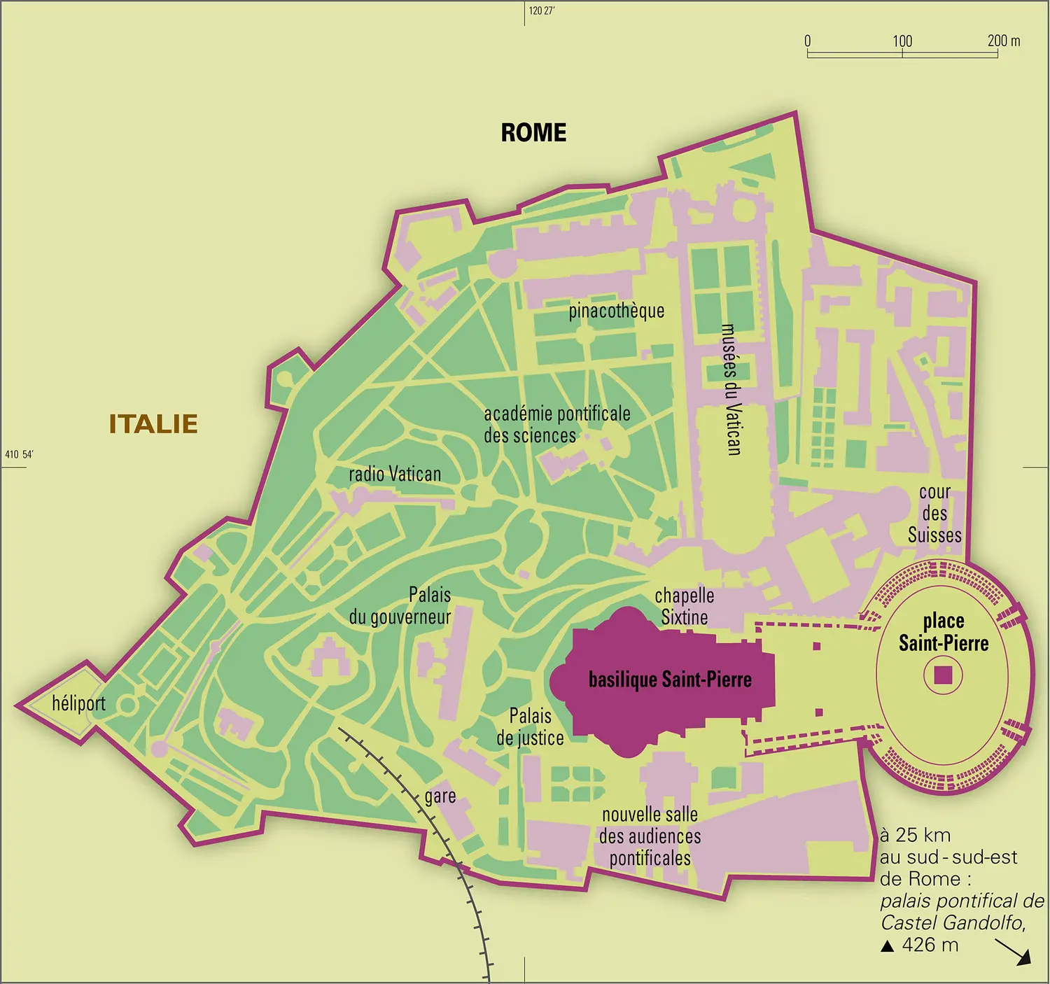 Vatican : carte physique