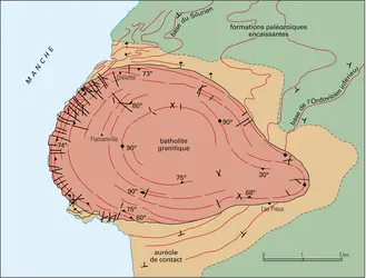 Batholite granitique de Flamanville - crédits : Encyclopædia Universalis France