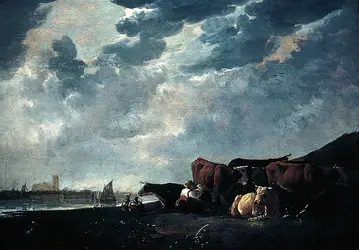 <it>Bétail près de Maas, au loin Dordrecht</it>, A. Cuyp - crédits :  Bridgeman Images 