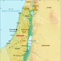 Israël : carte physique - crédits : Encyclopædia Universalis France