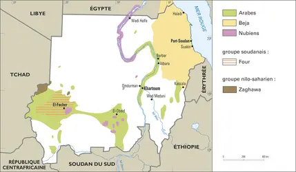 Soudan : peuplement - crédits : Encyclopædia Universalis France