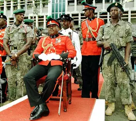 Sierra Leone, 1997 : le commandant Johnny Paul Koroma - crédits : Issouf Sanogo/ AFP
