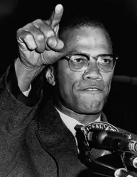 Malcolm X, 1963 - crédits : Bettmann/ Getty Images