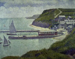 <it>Port-en-Bessin, avant-port, marée haute</it>, G. Seurat - crédits : AKG-images