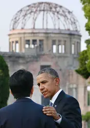 Barack Obama à Hiroshima, 2016 - crédits : Kyodo News/ Getty Images