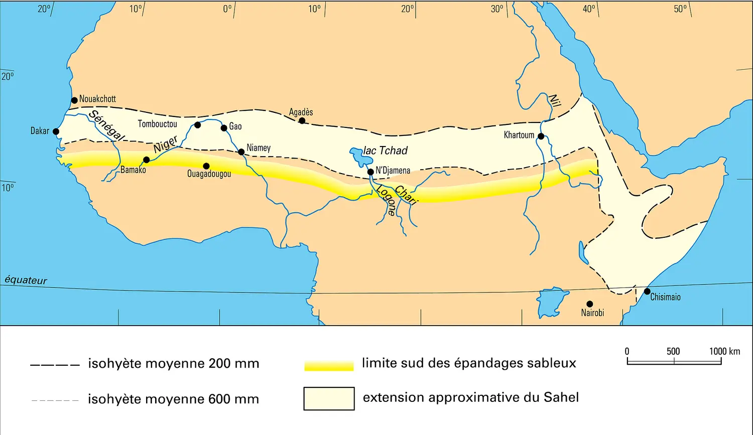 Délimitation du Sahel