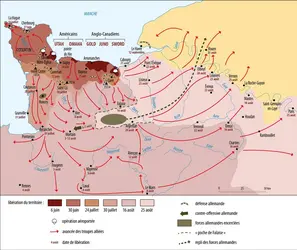 Débarquement et bataille de Normandie, juin-août 1944 - crédits : Encyclopædia Universalis France