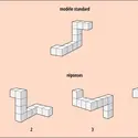 Exemple du type de problème rencontré dans les épreuves de rotation mentale - crédits : Encyclopædia Universalis France