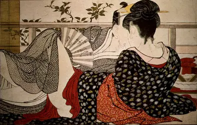 <it>Le Poème de l'oreiller</it>, K. Utamaro - crédits :  Bridgeman Images 