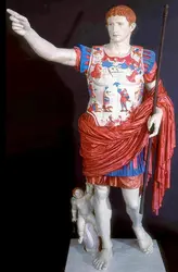 Version polychrome de la statue d’Auguste, dite de Prima Porta - crédits : Avec l'autorisation du Musée du Vatican, Rome