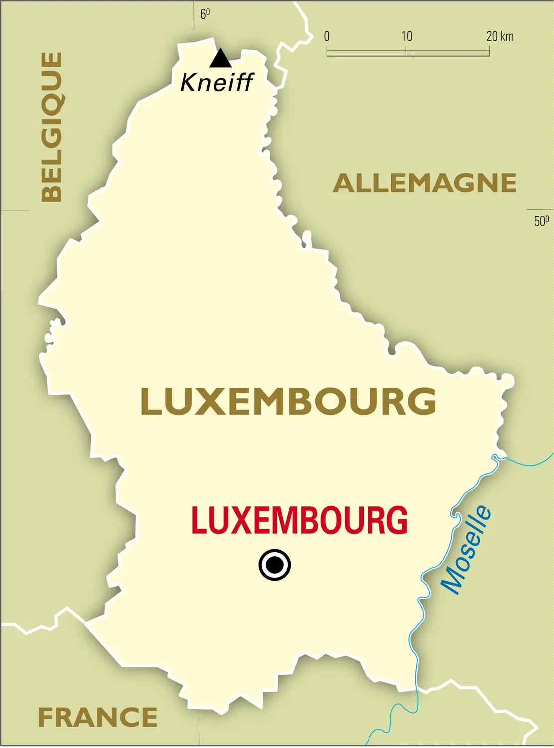 Luxembourg : carte générale