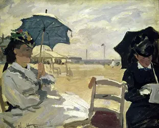 <it>La Plage à Trouville</it>, C. Monet - crédits :  Bridgeman Images 