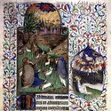 <it>Ange apparaissant aux bergers</it>, Maître des Heures de Rohan - crédits :  Bridgeman Images 