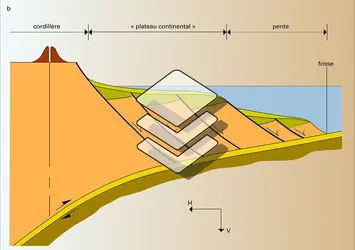 Unités morphotectoniques d'une zone de subduction - crédits : Encyclopædia Universalis France