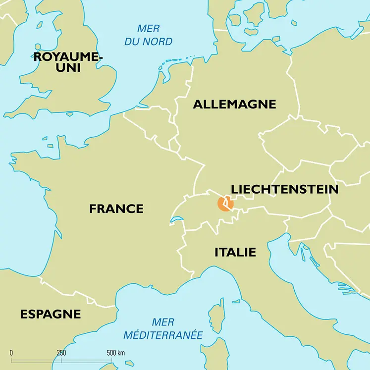 Liechtenstein : carte de situation