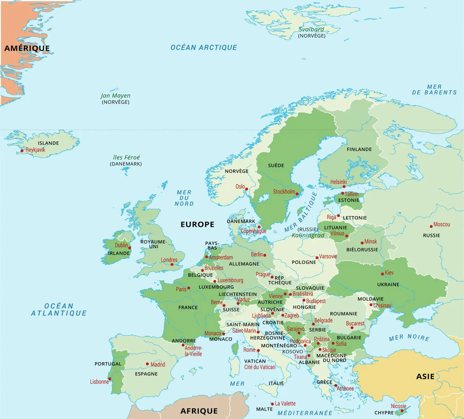 Europe : carte politique