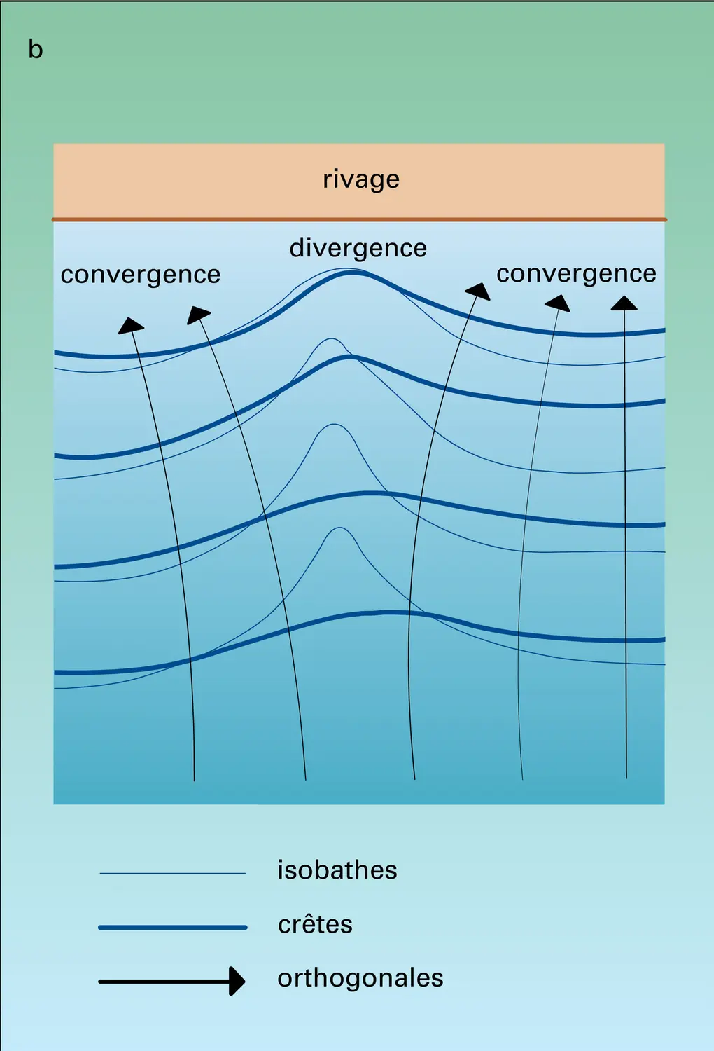 Réfraction de la houle - vue 2