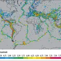 Sismicité mondiale - crédits : Nature, 2012