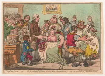 <em>The Cow-pock</em>, J. Gillray - crédits : Library of Congress, British Cartoon Prints Collection