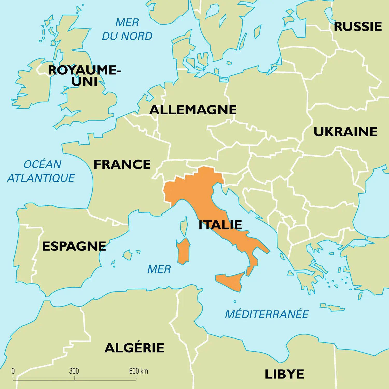 Italie : carte de situation