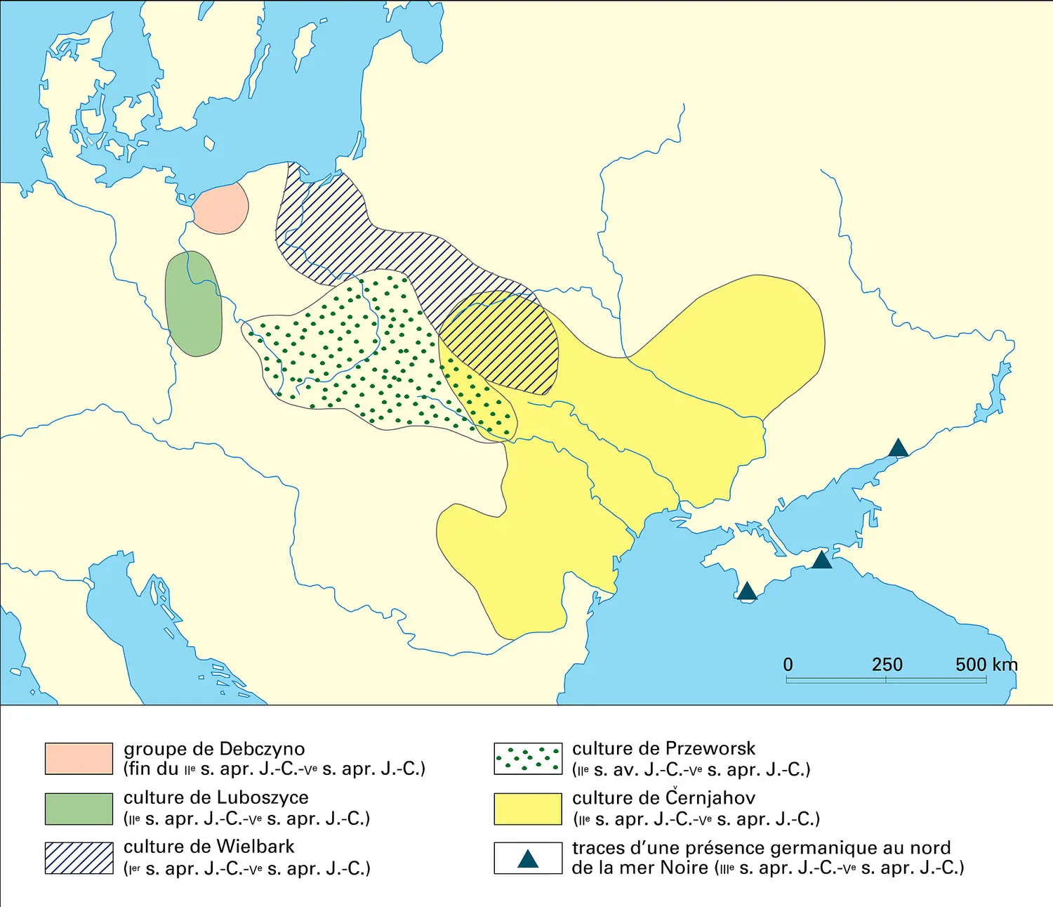Territoire des Germains orientaux aux époques romaine et des Grandes Migrations