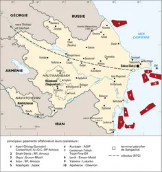 Azerbaïdjan : activité pétrolière - crédits : Encyclopædia Universalis France