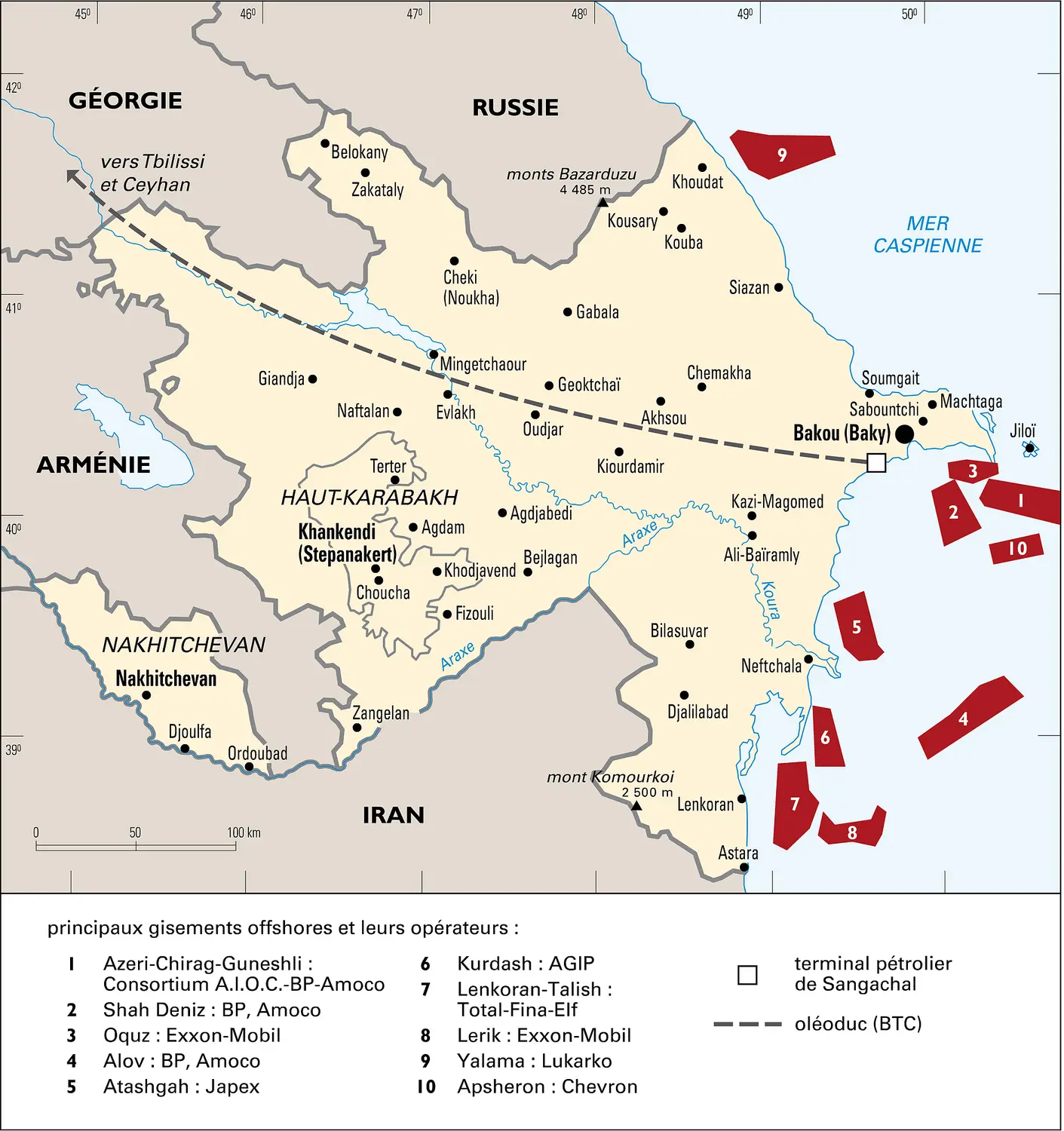 Azerbaïdjan : activité pétrolière