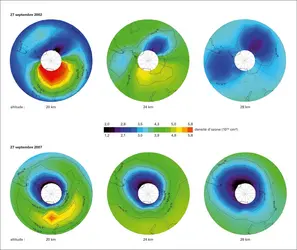 Trou d'ozone au-dessus de l'Antarctique - crédits : Encyclopædia Universalis France