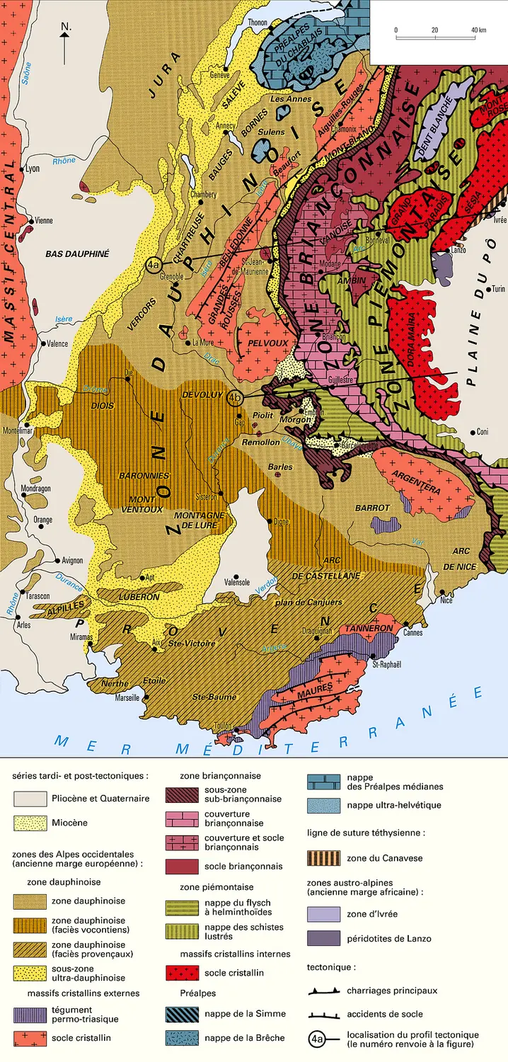 Structure des Alpes occidentales